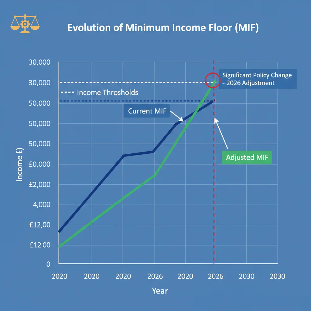 Graph illustrating Minimum Income Floor adjustments for 2026 Universal Credit