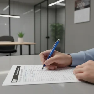 PIP 2026: Maximizing Your Claim with New Rule Changes Person filling out PIP 2026 application forms, focusing on details.