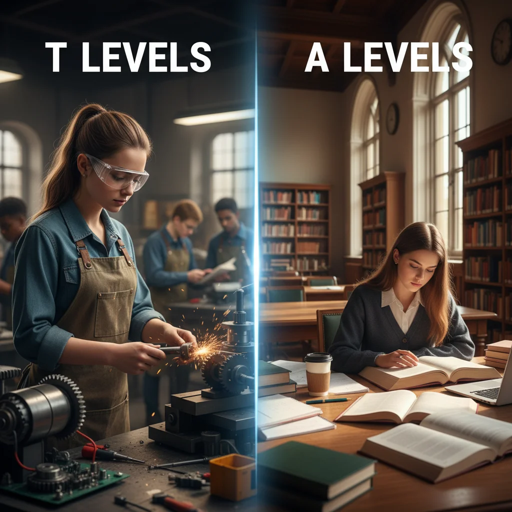 Comparing practical T Level learning with academic A Level study