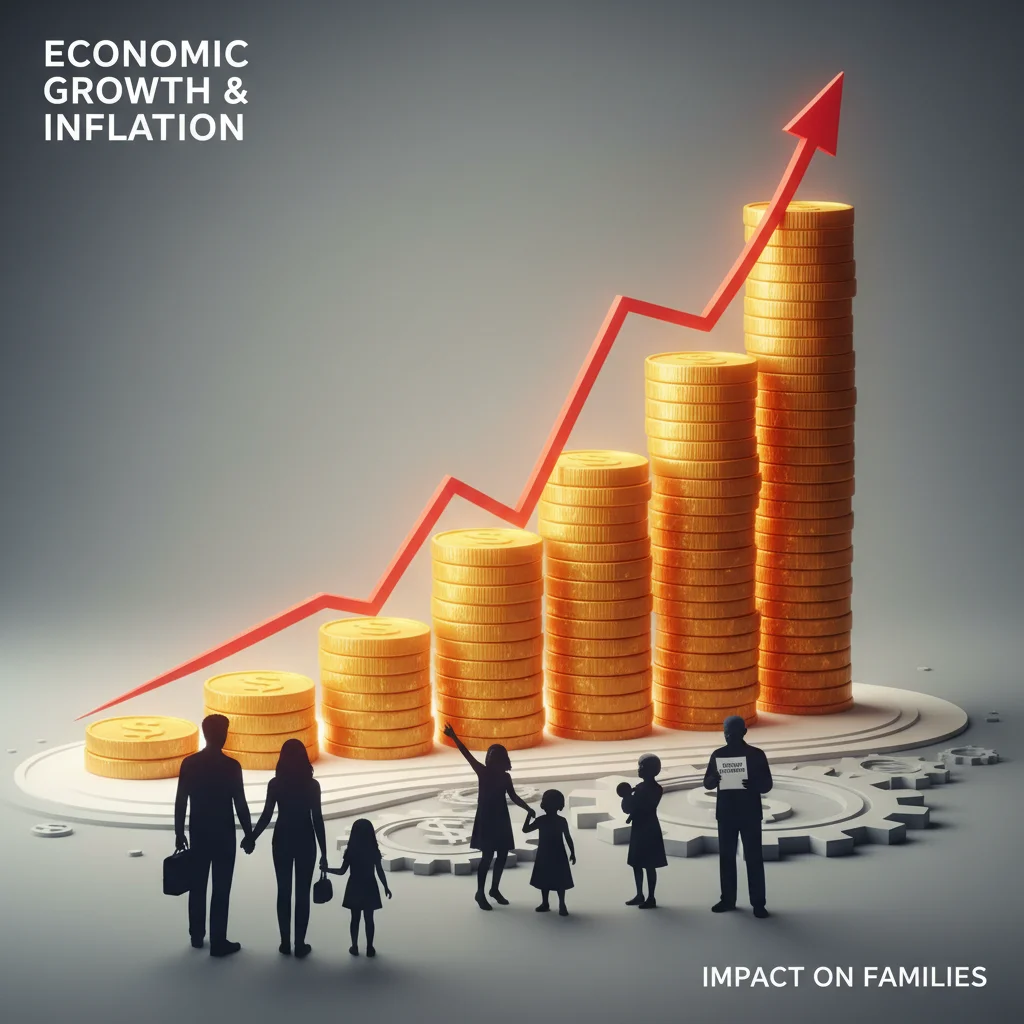 Graph showing economic trends impacting child benefit and family finances.