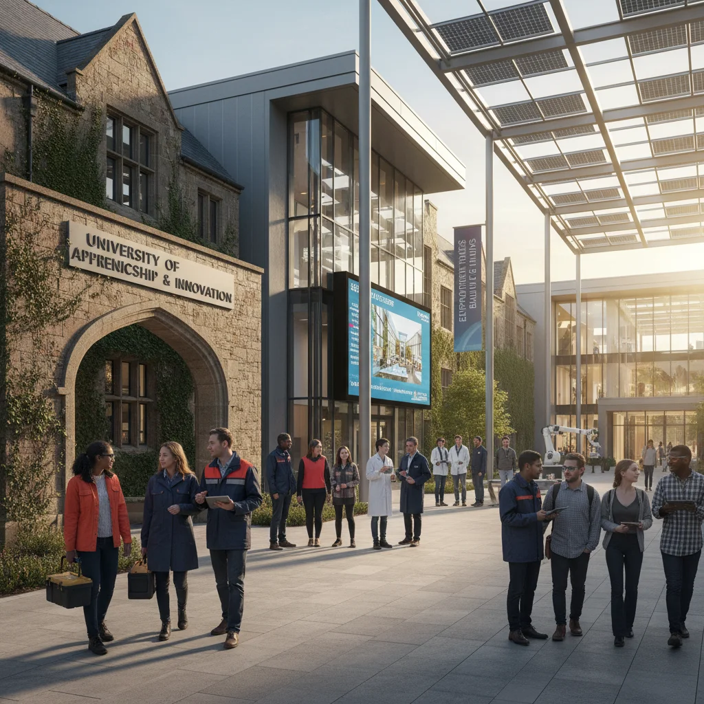 Educational institution fostering apprenticeship programs
