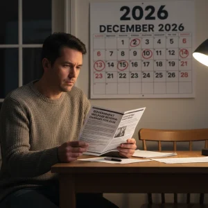 Thoughtful person reviewing ESA 2026 eligibility changes leaflet