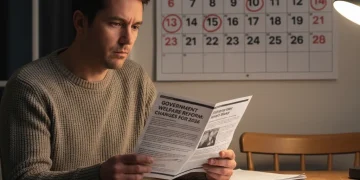 Thoughtful person reviewing ESA 2026 eligibility changes leaflet