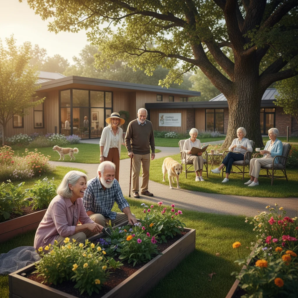 Happy elderly people enjoying retirement activities, representing secure pensions