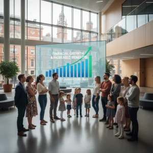 Universal Credit 2026: Understanding the 15% Standard Allowance Increase Diverse group viewing Universal Credit increase chart